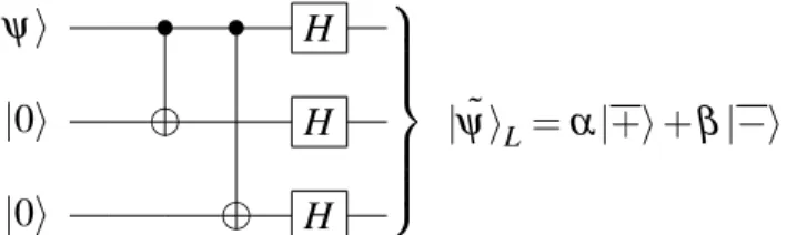 Figure 2.3: ˜ E : The Encoding Circuit for the Phase Shift Error.