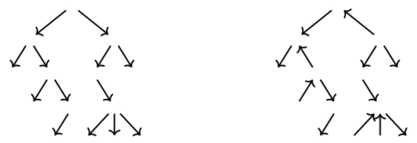 Figure 2.4 – Examples of unlabeled DWT (left) and PT (right)