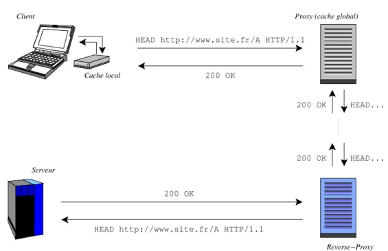 Fig. 1.3 – Le protocole Http avec fonctionnalit´es additionnelles