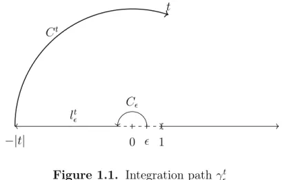 Figure 1.1. Integration path γ  t