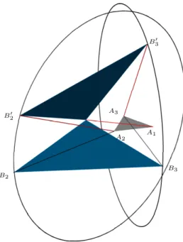 Figure 2: Two poses of the self-motion (Case 1a)