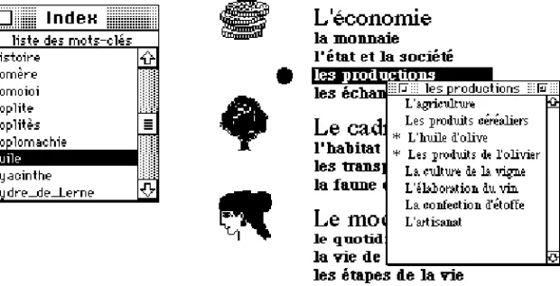 Fig. 2 - Aide à la localisation d’informations