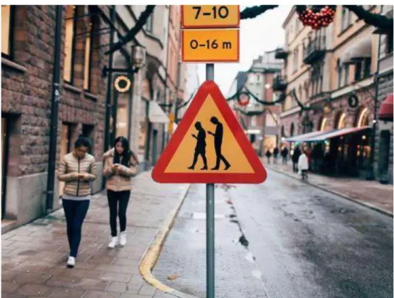 Figure 2. Panneau danger pour automobilistes, Stockholm