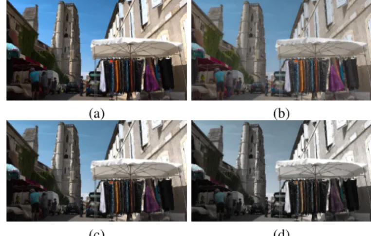 Fig. 3. u’v’ prediction results on a frame of the Market3 sequence. (a) Original HDR image