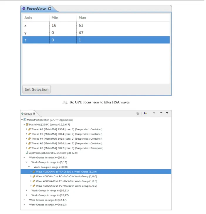 Fig. 16: GPU focus view to filter HSA waves