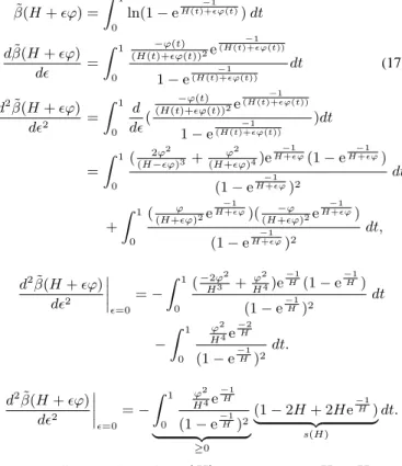 Figure 1: Curve of the function J (H).
