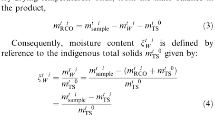 FIG. 4. Continuous weighing during the fry-drying of sewage sludge.