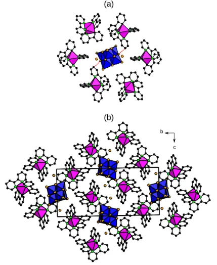 Figure  3.  Mixed  polyhedral  and  ball-and-stick  representations  of  the  crystal  packing  in  m-Ir 2 W 6 