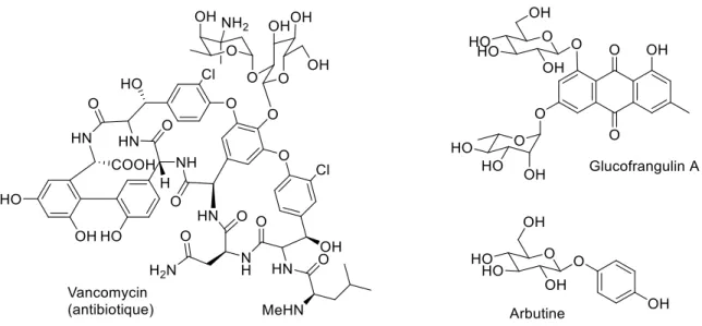 Figure 9. Exemples d’O-aryl glycosides naturels 