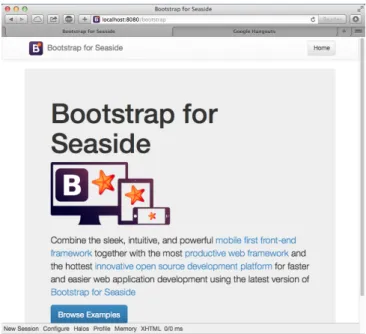 Figure 5-3 Browsing the Seaside Bootstrap Library.
