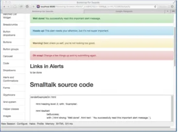 Figure 5-4 A Bootstrap element and its code.