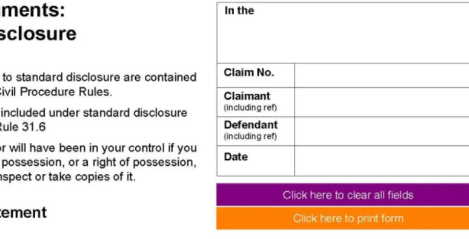 Figure 1: Formulaire N265 - Standard  Disclosure  Form 