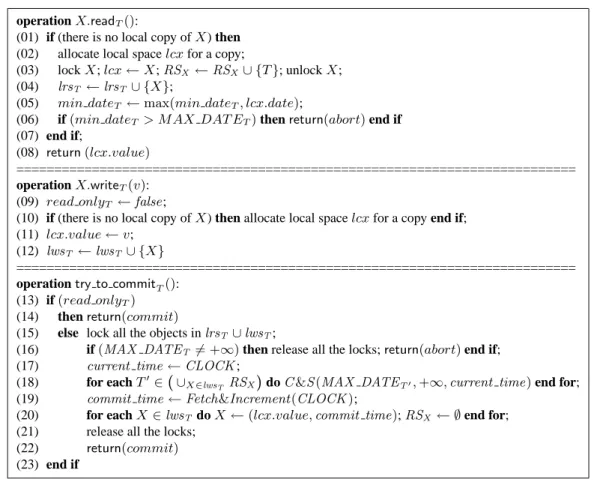 Figure 1: A clock+locks-based STM system