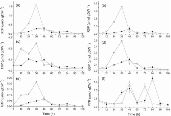 Figure 6.  Effect of NaCl addition on PPP and glycolysis pathway in  C. acetobutylicum  ATCC 824 batch  culture on xylose