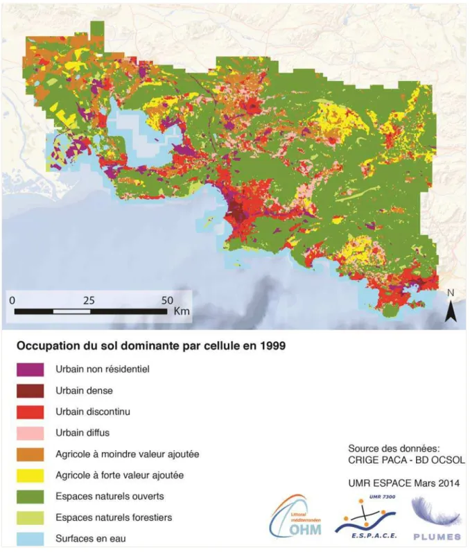 Fig.   10  ‐  Carte   de   l’occupation   du   sol   dominante   en   1999        