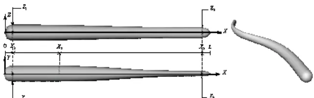 Figure 3: Geometric shape qof the eel-like prototype,