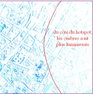 figure B.1.6 : mise en évidence de la valeur relative des ombres dans une image (plus clair = plus d’énergie) 
