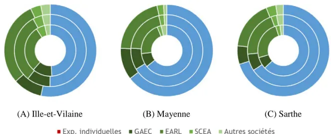 Figure 3 : Répartition des exploitations par statuts juridiques  