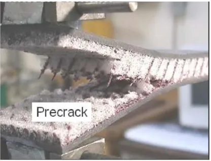 Figure 9. K-Cor™ DCB specimen, details of crack initiation region.