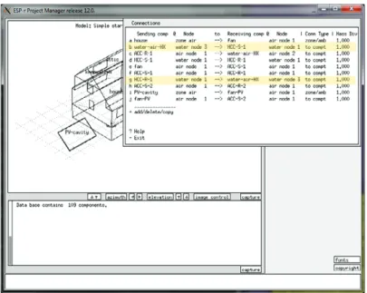 Fig. 6. ESP-r plant network connections including couplings to TRNSYS