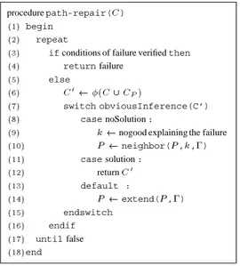 Figure 1: The path-repair algorithm