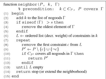 Figure 2: The neighbor function for tabu path- path-repair