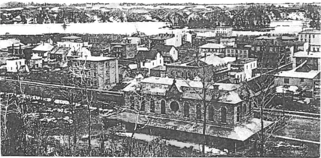 Figure 9 Vue panoramique de la marché public, vers 1910) (source : Héritage Mauricie)