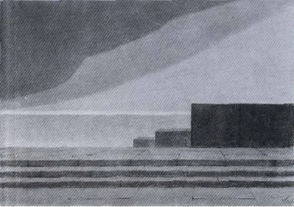 Fig. 20  Les grands rideaux du ciel. Espaces  rythmiques. Adolphe Appia, 1909 