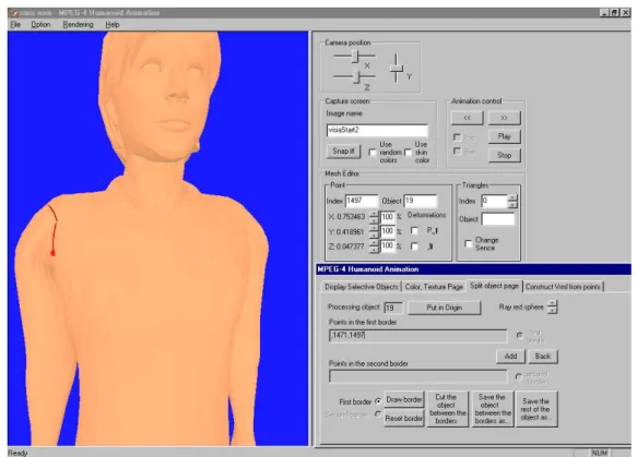 Figure 2.15. Virtual Human Modelling Authoring Tool. The Segmentation Module control dialog