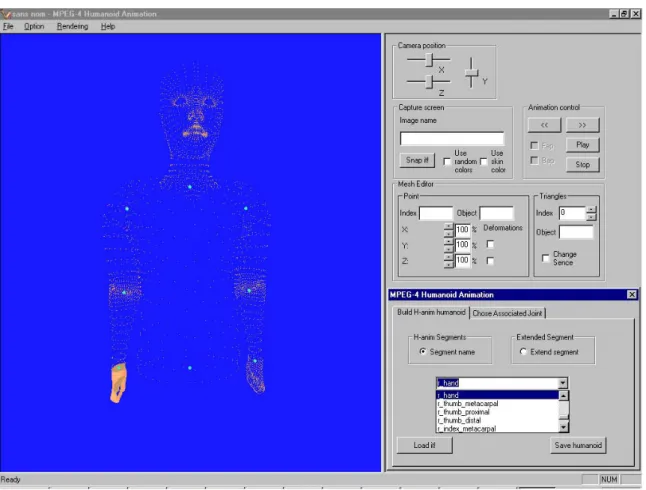Figure 2.16. Virtual Human Modelling Authoring Tool. The Building Module control dialog