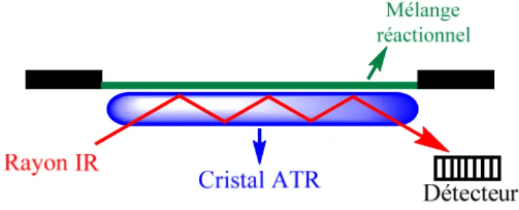 Figure 6. Exemple d’analyse en temps réel par spectroscopie IR-ATR 