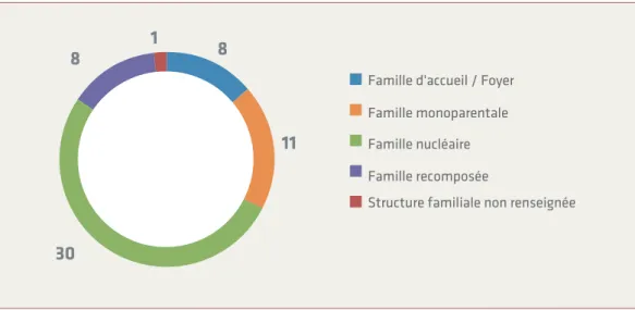 Graphique 4 : Répartition selon la structure familiale (en nombre d’occurrences)  