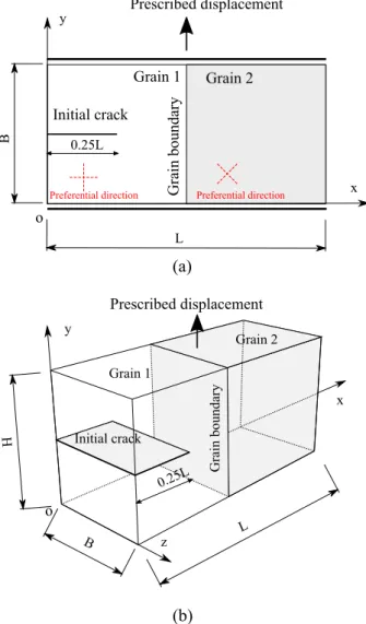 Fig. 19: Configurations for the twist and tilt tests, ge- ge-ometry and boundary conditions: (a) 2D problem; (b) 3D problem