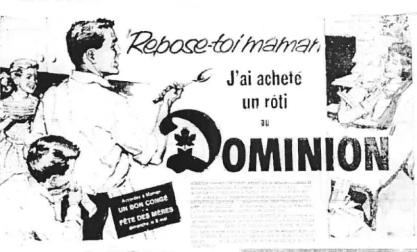 Illustration 1: Publicité de Dominion, La Presse, 4mai1960, p. 41.
