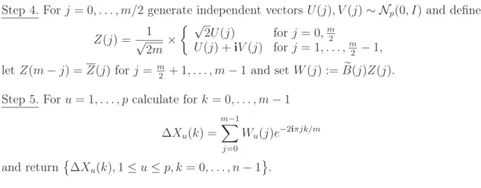 Figure 3 gives some examples of sample paths of mfBm’s simulated with this algorithm.