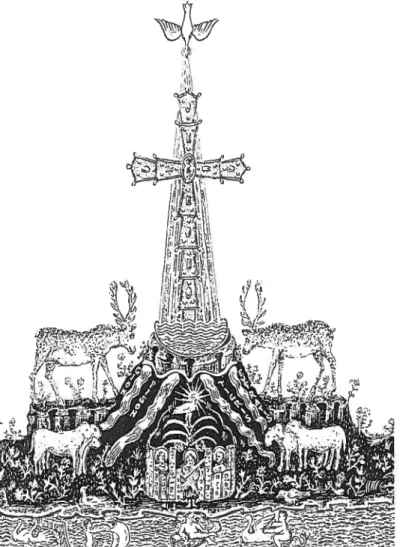 Figure 6 La Parousie. Détail de Mosaïque de la Basilique de Saint-Jean de Latran (S. Giovanni in Laterano) â Rome datée du IVe siècle ap