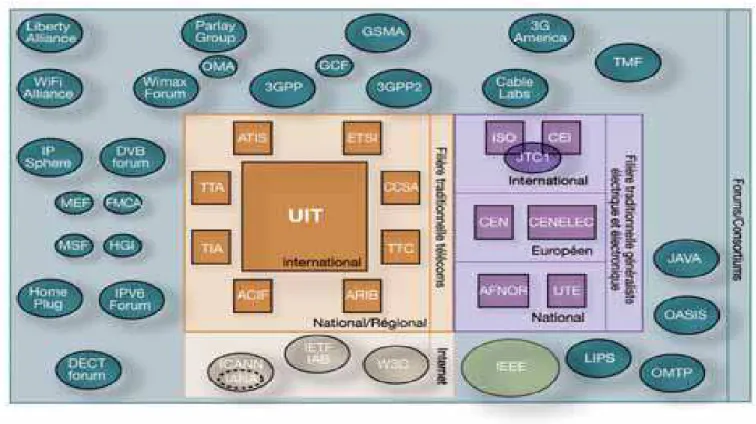 Figure 5 : L’essor des arènes de normalisation en matière de TIC 