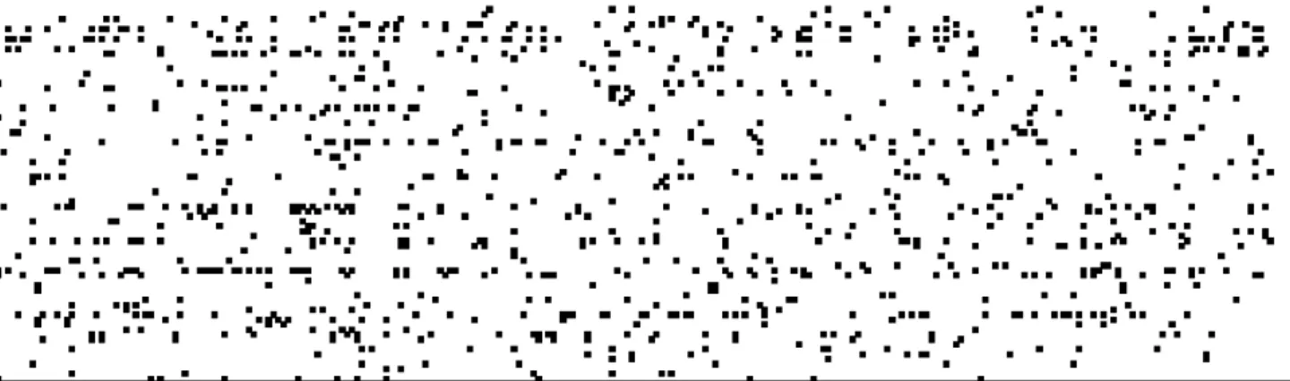 fig. 1b.  Même matrice après permutation automatisée corrigée manuellement.  