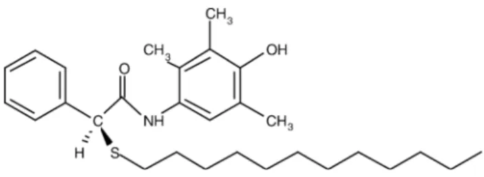 Fig. 1. Schematic structure of eflucimibe.