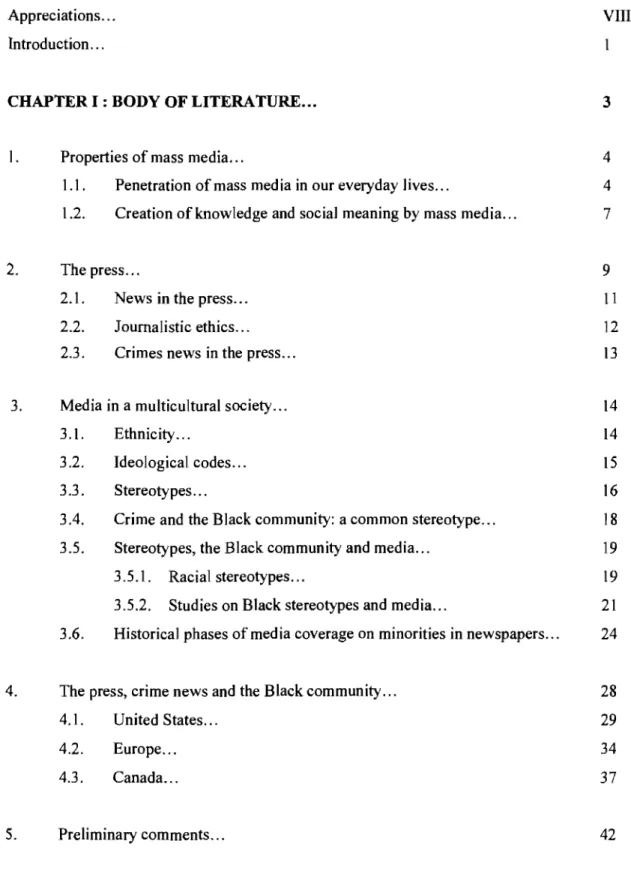 TABLE OF  CONTENTS ... 