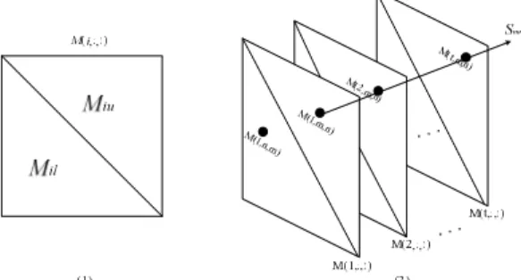 Fig. 4.   An  example  of  the  matrix  M  for  the  ith  individual  subjective  experimental  results