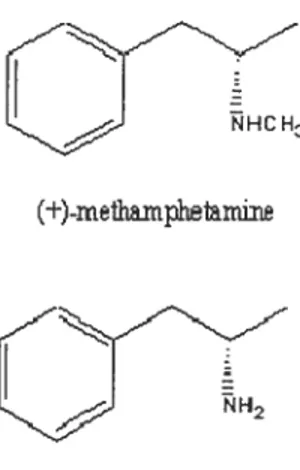 Figure 3.0 Structure chimique de l’amphétamine et d’un analogue