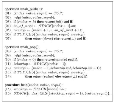 Figure 1: An abortable stack [22]
