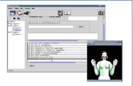 Figure 5. Émilie exprime sa joie lorsque l’utilisateur résout un exercice difficile          (Faivre et al., 2002b) 