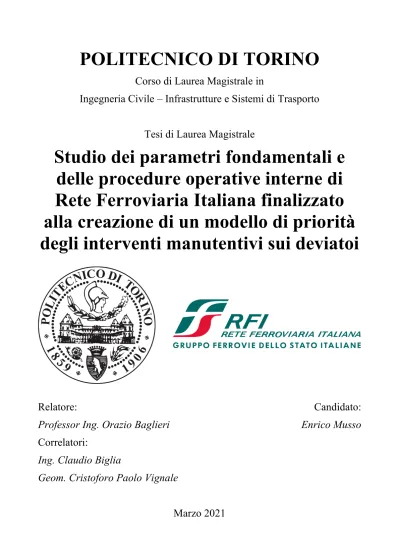 Controlli Strumentali Degli A.d.B - Controlli Delle Grandezze Dei Deviatoi