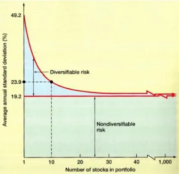 Table 1.2: Diversifiable and Non-diversifiable Risks in a Portfolio 