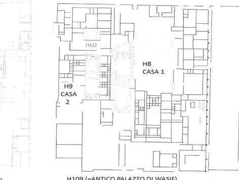 Fig. 4 Sūr 'Isa= Al-Burj, sito H5 e Dār Wasīf, sito H109 Fonte: Northedge, 2005, pp. 126.