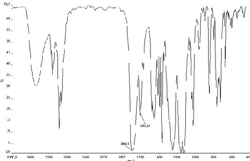Figura 40: IR del complesso [PdCl(ZC=CZMe)(Me-IM-CH 2 -Py)] Z=COOtBu in KBr 