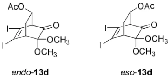 Figura 7: isomeri ottenuti dalla cicloaddizione di 11d con vinil acetato. 