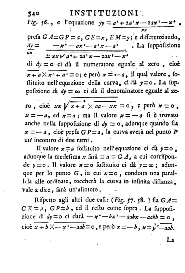 Fig. 56. , e l'equazione yy = a -2a'x – 2ax – x ,